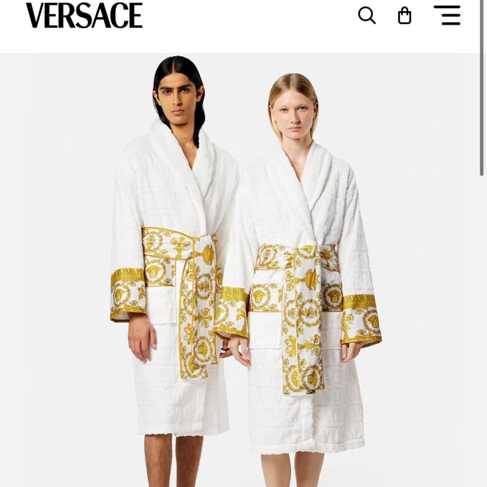 Authentic Unisex Versace Bath Robe